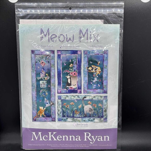 McKenna Ryan Meow Mix “A Purr-Fect Moment” Applique Quilt Sewing Pattern Uncut - Picture 2 of 6